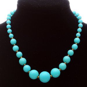 Vintage Baby Blue Plastic Necklace